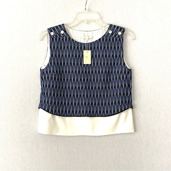 Maje Blue Loco Jacquard Sleeveless Top and Shorts 2 Pieces Set - Picture 3 of 16